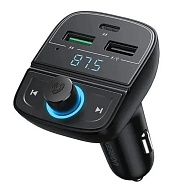 Автомобильное зарядное устройство UGREEN CD229 (FM&Bluetooth Transmitter&Car Charger + TF Slot) черный Чёрный