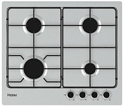 Поверхность газовая Haier HHX-M64ENX (Нерж. сталь / эмалированные решетки / 4 конфорки (1,75/1,0/1,75/3,0 кВт) / газконтроль / электроподжиг) нержавеющая сталь