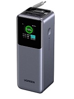 Портативная батарея Ugreen PB726, (USB/Type-C/165W/FC/LED индикатор + кабель Type-C) 20000мАч, Cерая (55987B) серый