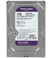 Жесткий диск 1 000Gb WD 256Mb SATA WD10PURZ Purple для систем наблюдения  