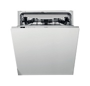 Машина посудомоечная встраиваемая 60 см Whirlpool WI 7020 PF (14 комплектов / 3 полки / расход воды - 9,5 л / 6th Sense / PowerClean Pro / А++) Белый