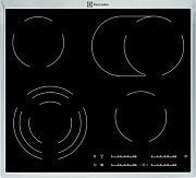 Поверхность электрическая Electrolux EHF46547XK (Radiant 300 / Черная / стеклокерамика / 4 конфорки(0.8/1.2/1.2/1.5кВт) / EcoTimer / Booster /7.1 кВт) Чёрный