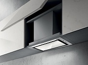 Вытяжка полновстраиваемая Elica Hidden 2.0 IXGL/A/72(90) (1300 м³/ч / 280 Вт / LED освещение 1x7 Вт / ширина - 72.4 см / белое стекло + нерж.) нержавеющая сталь