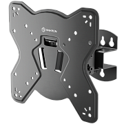 Кронштейн для ТВ ONKRON M3S чёрный, для 17"-43", наклон 8°, поворот 45°, нагрузка до 35 кг, расстояние до стены 85 мм Чёрный