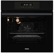 Духовой шкаф Haier HOX-FP3AGB (76 л / Чёрное стекло / Гриль / Телескоп.напр.(x1) / Эмаль легкой очистки / Air Fry / A) Чёрный