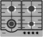 Поверхность газовая Haier HHX-M64RFX (Нерж. сталь / чугун. решетки / 4 конфорки (1,75/1,0/1,75/3,8 кВт) / WOK / газконтроль) нержавеющая сталь