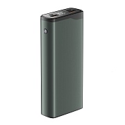 Портативная батарея OLMIO QL-20 (22.5W PD/ Quick Charge) 20000мАч, серая, металл Серый