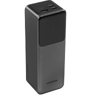 Портативная батарея Ugreen PB722, (USB/Type-C*2/200W/FC/LED индикатор) 25000мАч, Серая (35525B) серый