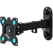 Кронштейн для ТВ ONKRON R2 чёрный, для 10"-35", наклон 8°, поворот 140°, нагрузка до 20 кг, расстояние до стены 80-220 мм Чёрный