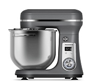 Миксер планетарный Редмонд FM605 (1000 Вт / 6 л / скоростей 6 / корпус пластик / насадок 3 / дисплей / серый) 