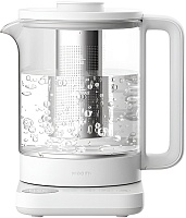Чайник Xiaomi Multifunctional Kettle (800 Вт, 1.5л, стекло/металл) (BHR9118EU) Серебристый