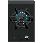 Поверхность газовая Bosch PRA3A6I10 (Serie8 / Domino / черный / 1 конфорка (6,0 кВт) / стеклокерамика / чугун / FlameSelect) чёрный