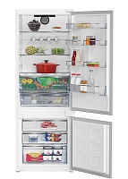 Холодильник встраиваемый Beko BCNE400I35ZS (HarvestFresh / Объем - 405 л / Высота - 194 см / Ширина - 69 см / Слайд. крепление фасада / A++ / NoFrost) белый