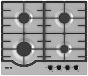 Поверхность газовая Haier HHX-M64RNX (Нерж. сталь / чугун. решетки / 4 конфорки (1,75/1,0/1,75/3,0 кВт) / газконтроль) нержавеющая сталь