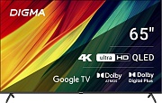 Телевизор Digma 65" DM-LED65UQB31 4K UHD QLED Google TV чёрный