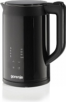 Чайник Gorenje K17DWDII  (2200 Вт / 1.7 л / металл/пластик / чёрный / контроль температуры) Чёрный