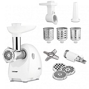 Мясорубка Zelmer ZMM4055B (1900 Вт/ 2.5 кг/мин/ корпус - пластик / лоток - пластик / 8 насадок / белый) 