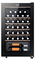 Винный шкаф Haier FWC33GA (33 бутылки / 5 полок / высота - 83см) чёрный
