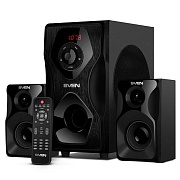 Колонки 2.1 SVEN MS-2055 / 55W / Питание 220В / Bluetooth / USB / SD / FM / ПДУ / Чёрный / Корпус - дерево (MDF) Чёрный