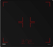 Поверхность индукционная Haier HHX-Y64HPVB (Черный  / 4 конфорки / (1,2/1,2/1,5/1,5) кВт / стеклокерамика / Boost / Stop + Go / 7,0 кВт) чёрный
