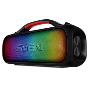 Беспроводная портативная колонка SVEN PS-360 / 24W / TWS / microSD / IPx6/ USB / Bluetooth / Батарея 3000mAh  / Чёрный / материал – пластик Чёрный