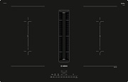 Поверхность индукционная с вытяжкой Bosch PVQ811F15E (Serie6 / черный / стеклокерамика /AutoOn/ CombiZone /PowerBoost /4 конфорки/ без рамки /7,4 кВт) Чёрный