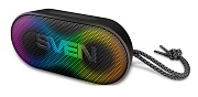 Беспроводная портативная колонка SVEN PS-99 / 10W / TWS /  Bluetooth / RGB подсветка / Защита IPx5 / Батарея 1800 mAh/ Чёрный / материал – пластик Чёрный