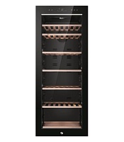 Винный шкаф Haier HWS84GA (Высота - 127 см / 84 бутылки / 6 полки / А) Чёрный