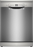 Машина посудомоечная отдельностоящая 60 см Bosch SMS2HVI02E (Serie4 / 14 комплектов / 3 полки / Расход воды - 9 л / HomeConnect / AntiFinger Silver) Серый