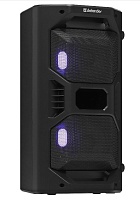 Беспроводная портативная колонка Defender Rage / 50W / USB  / Bluetooth  / LED подсветка / дисплей Чёрный