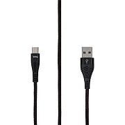 Кабель TFN FORZA micro-USB - USB, плетеный, 3A, 1 метр, черный (TFN-CFZMICUSB1MBK) Чёрный