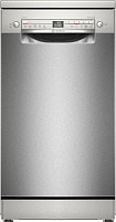 Машина посудомоечная отдельностоящая 45 см Bosch SPS2HMI42E (Serie2 / 10 комплектов / 3 полки / Расход воды - 9,5 л / HomeConnect / fingerprint-proof) Серый