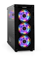 Корпус Miditower ExeGate i3 BASE-EVO800 (ATX, БП EVO800RGB с вент. 12 см, с окном, 1*USB+1*USB3.0, аудио, 4 вент. 12см с RGB подсветкой) 
