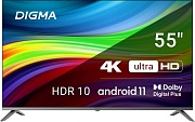 Телевизор Digma 55" DM-LED55UBB41 4K UHD Android TV серебристый