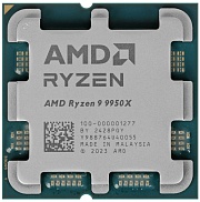 Процессор AMD AM5 Ryzen 9 9950X Tray без куллера AMD Radeon Graphics 4.3 (5.7) GHz, 16core, 64MB, 170Вт 100-000001277 