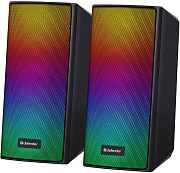 Колонки 2.0 Defender Spitfire / 6W / USB-питание / Bluetooth / RGB-подсветка / Чёрный / корпус - пластик Чёрный