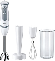 Блендер Braun Multiquick 5 MQ5207WH (1000 Вт/ скоростей 21 / турборежим/ венчик, пюре, стакан) Белый