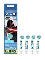 Насадка для зубных щеток Braun Oral-B Kids EB10S Star Wars (4 шт) белый