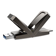 Память USB3.2+TypeC Solid State Flash Drive 512Gb Netac US5 550MB/500MB/s NT03US5C-512G-32TA Чёрный