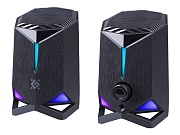Колонки 2.0 Defender Rocket / 6W / USB-питание / RGB-подсветка / Чёрный / корпус - пластик Чёрный