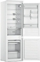 Холодильник встраиваемый Whirlpool WHC18D021A1 (Объем - 268 л / Высота - 178 см / Слайдерное крепление фасадов / A++ / Белый / Морозилка - NoFrost) Белый