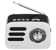Радиоприемник Defender Signal / 5W / Bluetooth / Батарея - 1200 mAh / белый / Корпус – пластик Чёрный