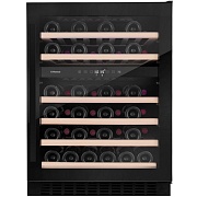 Винный шкаф встраиваемый Hansa FWC60461B (46 бутылок / 6 полок / высота - 82,5 см) Чёрный