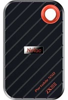 Накопитель SSD ext  2TB Netac ZX20 II USB 3.2 Gen 2 Type-C R2000/W1800 Mb/s NT01ZX20II-2T0-32BK  with USB C to A cable and 20Gbps USB C to C cable чёрный