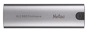 Внешний бокс для SSD M2 Netac WH51 M.2 NVMe/SATA SSD с кабелем USB3.1 Gen 2-USB-C. Цвет: серый серый