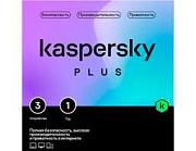 ПО Kaspersky Plus + Who Calls Russian Edition. 3-Device 1 year Base Card KL1050ROCFS 