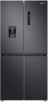 Холодильник Side by Side Samsung RF48A401EB4 (4 двери / Объем- 488 л / Высота -179 см / Графитовая сталь / А++ / NoFrost / диспенсер) чёрный