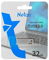 Память USB2.0 Flash Drive  32Gb Netac U326 SILVER /NT03U326N-032G-20PN/ серый