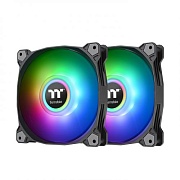 Комплект вентиляторов Thermaltake Pure Duo 14 ARGB Sync (CL-F116-PL14SW-A) 140x140, 4-pin PWM, 500~1500 RPM, 33.5dB(A), чёрный, подсветка ARGB, 2 шт 