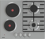 Поверхность комбинированная Gorenje GE690X (Essential / нерж. сталь / эмалированная решетка / 3.5 кВт) Нержавеющая сталь